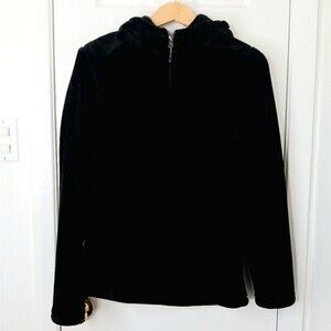 32 DEGREES HEAT Women’s Black Plush Zip Hoodie Medium Soft Cozy
